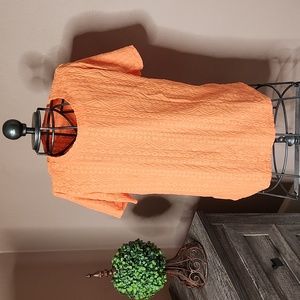 ⚡️NWOT orange stretchy basic top sz small great summer basic